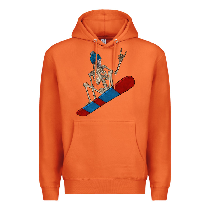 Skeleton Snowboard Premium Hoodie by FaDigitalArtStudio | Teevron