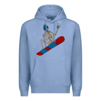 Colony Blue skeleton snowboard Premium Hoodie - FaDigitalArtStudio