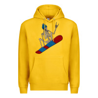 Lemon skeleton snowboard Premium Hoodie - FaDigitalArtStudio