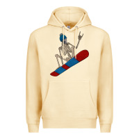 Pina Colada skeleton snowboard Premium Hoodie - FaDigitalArtStudio