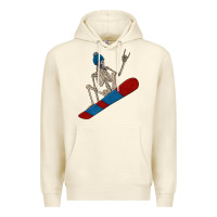 Sandshell skeleton snowboard Premium Hoodie - FaDigitalArtStudio