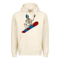 Tofu skeleton snowboard Premium Hoodie - FaDigitalArtStudio