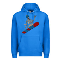 True Royal skeleton snowboard Premium Hoodie - FaDigitalArtStudio