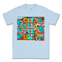 Dusty Blue western nana Classic Tee - RanaPortraitStore