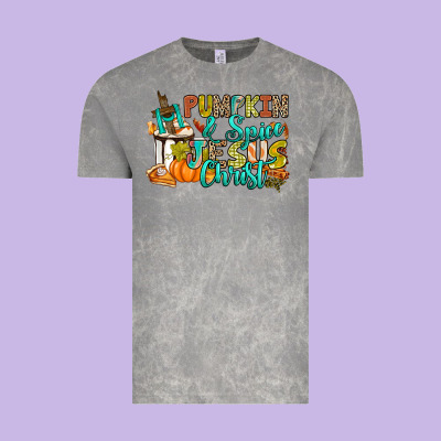 Pumpkin Spice And Jesus Christ Vintage Tee Designed By Ranaportraitstore