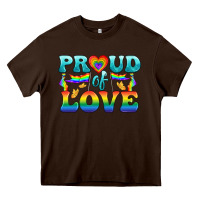 Chocolate Brown Lgbtq Proud Of Love Heavy Core Tee - BundleAndBundleShop