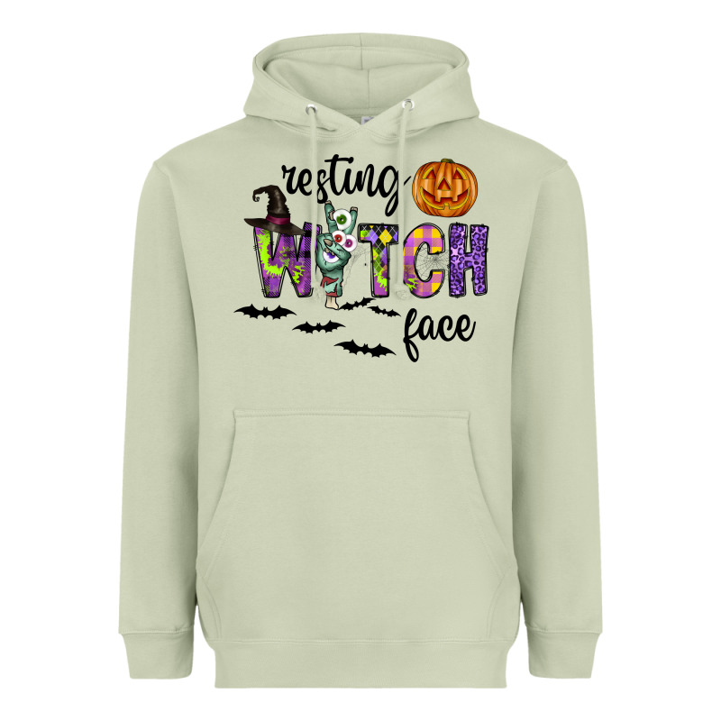 Resting Witch Face Heavyweight Hoodie by CowhideDigitalArt | Teevron