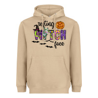 Mushroom Resting Witch Face Heavyweight Hoodie - CowhideDigitalArt