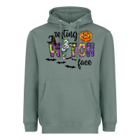 Sage Resting Witch Face Heavyweight Hoodie - CowhideDigitalArt
