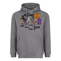 Storm Resting Witch Face Heavyweight Hoodie - CowhideDigitalArt