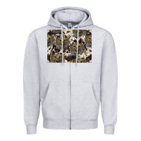 Heather Grey Longhorn Pattern Zipper Hoodie - CowhideDigitalArt