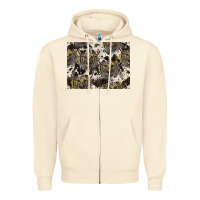 Sandshell Longhorn Pattern Zipper Hoodie - CowhideDigitalArt