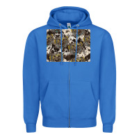 True Royal Longhorn Pattern Zipper Hoodie - CowhideDigitalArt