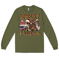 Army Green merry christmas trees Long Sleeve Tee - CowGirlArtShop