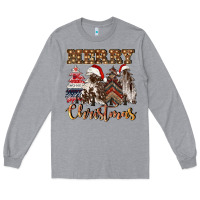 Heather Grey merry christmas trees Long Sleeve Tee - CowGirlArtShop