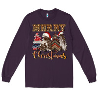 Plum merry christmas trees Long Sleeve Tee - CowGirlArtShop
