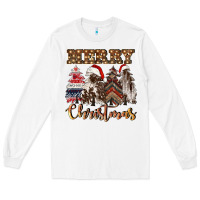White merry christmas trees Long Sleeve Tee - CowGirlArtShop