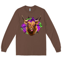 Chestnut halloween highland cow Long Sleeve Tee - Jasminsmagicworld
