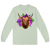 Matcha halloween highland cow Long Sleeve Tee - Jasminsmagicworld