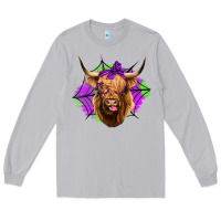 Moon Dust halloween highland cow Long Sleeve Tee - Jasminsmagicworld