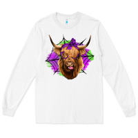 White halloween highland cow Long Sleeve Tee - Jasminsmagicworld