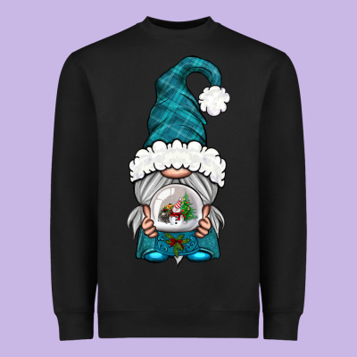 Winter Gnome With Snow Globe Heavyweight Sweatshirt Designed By Bundleandbundleshop