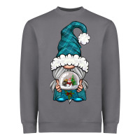 Storm winter gnome with snow globe Heavyweight Sweatshirt - BundleAndBundleShop