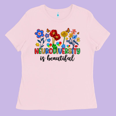 Neurodiversity Is Beautiful Ladies Tee Designed By Artiststas