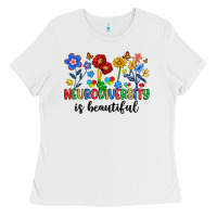 White neurodiversity is beautiful Ladies Tee - Artiststas