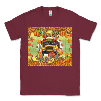 Burgundy fall school bus Classic Tee - texasbilliewilder