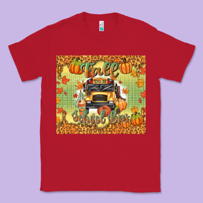 Fall School Bus Classic Tee Designed By Texasbilliewilder
