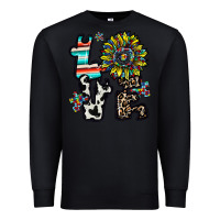 Black love autism Premium Sweatshirt - CowhideDigitalArt