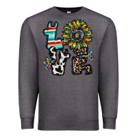 Charcoal Heather love autism Premium Sweatshirt - CowhideDigitalArt