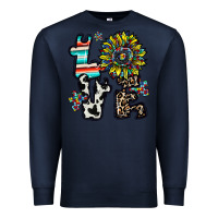 Navy love autism Premium Sweatshirt - CowhideDigitalArt