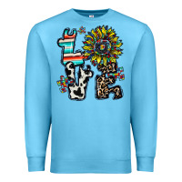 Ocean Blue love autism Premium Sweatshirt - CowhideDigitalArt