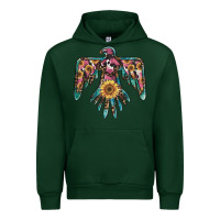 Forest Green pinky western sunflower thunderbird Urban Hoodie - BarkalooDesign