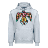 Heather Grey pinky western sunflower thunderbird Urban Hoodie - BarkalooDesign