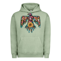 Pigment Oil Green pinky western sunflower thunderbird Urban Hoodie - BarkalooDesign