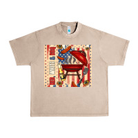 French Oak red white and bbq usa flag Urban Heavy Tee - TumblerDesignByShophia