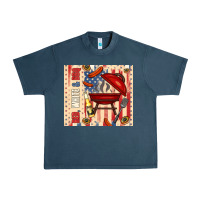 Midnight Navy red white and bbq usa flag Urban Heavy Tee - TumblerDesignByShophia