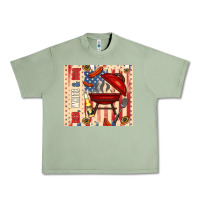 Oil Green red white and bbq usa flag Urban Heavy Tee - TumblerDesignByShophia