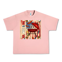 Salmon red white and bbq usa flag Urban Heavy Tee - TumblerDesignByShophia