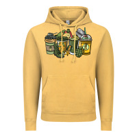 Vintage Mustard Army coffee cups 4th of july Vintage Hoodie - HowdyJamesFarm