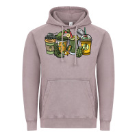 Vintage Zinc Army coffee cups 4th of july Vintage Hoodie - HowdyJamesFarm