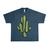 Midnight Navy cactus Urban Heavy Tee - JahusDesignShop