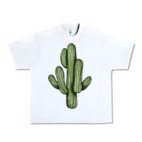 White cactus Urban Heavy Tee - JahusDesignShop