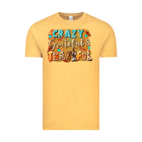 Vintage Mustard Crazy grateful and thankful Vintage Tee - NancyCooperArtShop