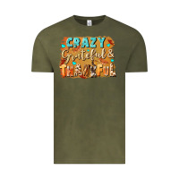 Vintage Olive Crazy grateful and thankful Vintage Tee - NancyCooperArtShop