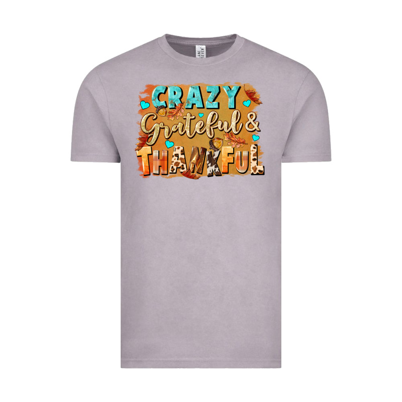 Crazy Grateful And Thankful Vintage Tee by NancyCooperArtShop | Teevron