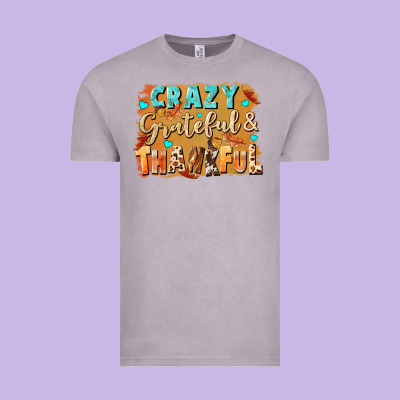 Crazy Grateful And Thankful Vintage Tee Designed By Nancycooperartshop